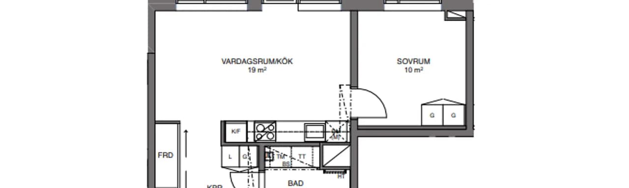 Floor plan for Evenemangsgatan 34
