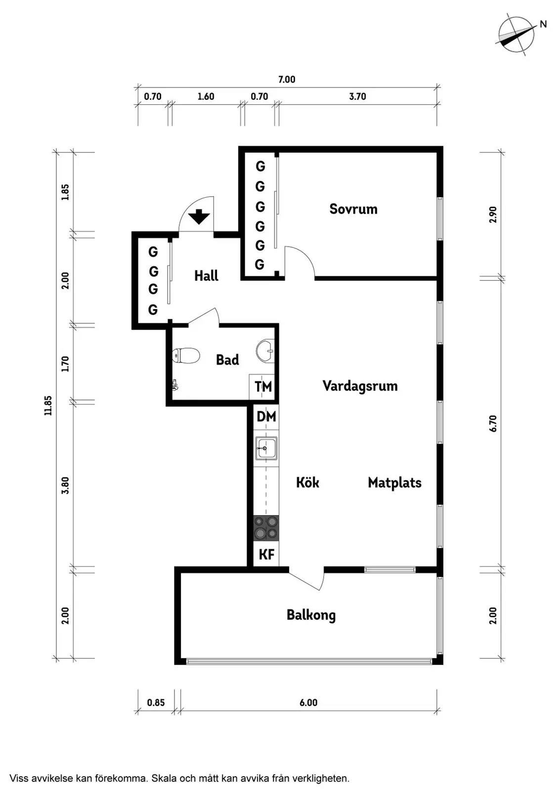 Planritning för Valthornsgatan 6