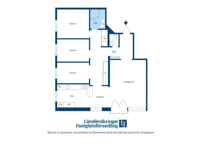 Floor plan for Köpmangatan 1B