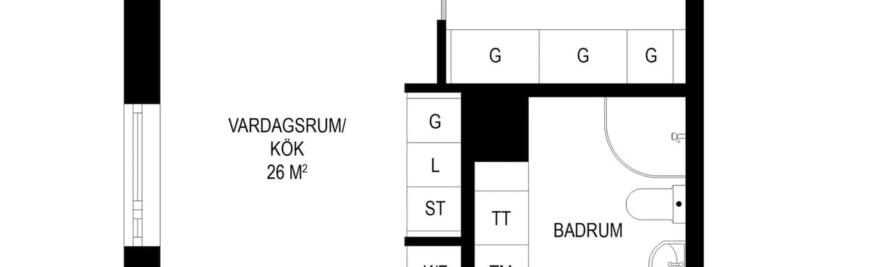 Floor plan for Skrivargatan 31