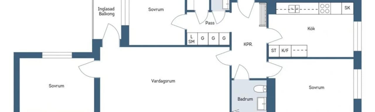 Planritning för Gröna vägen 30B