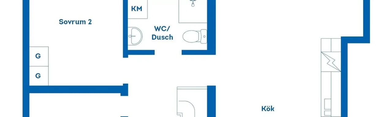 Floor plan for Högåsstigen 21G lgh 1301