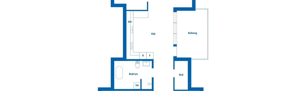 Floor plan for Julitagatan 5I
