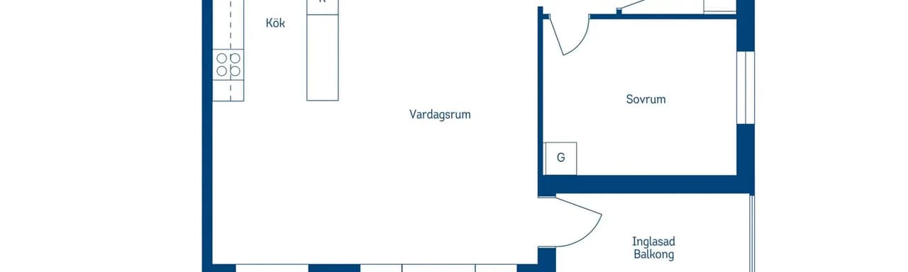 Floor plan for Villagatan 19 Lgh C303