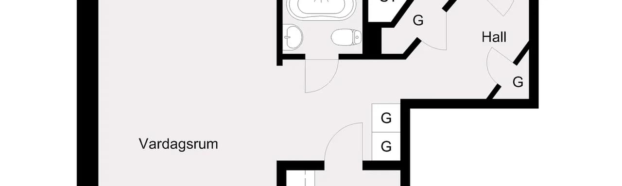 Floor plan for Saarisvägen 14A