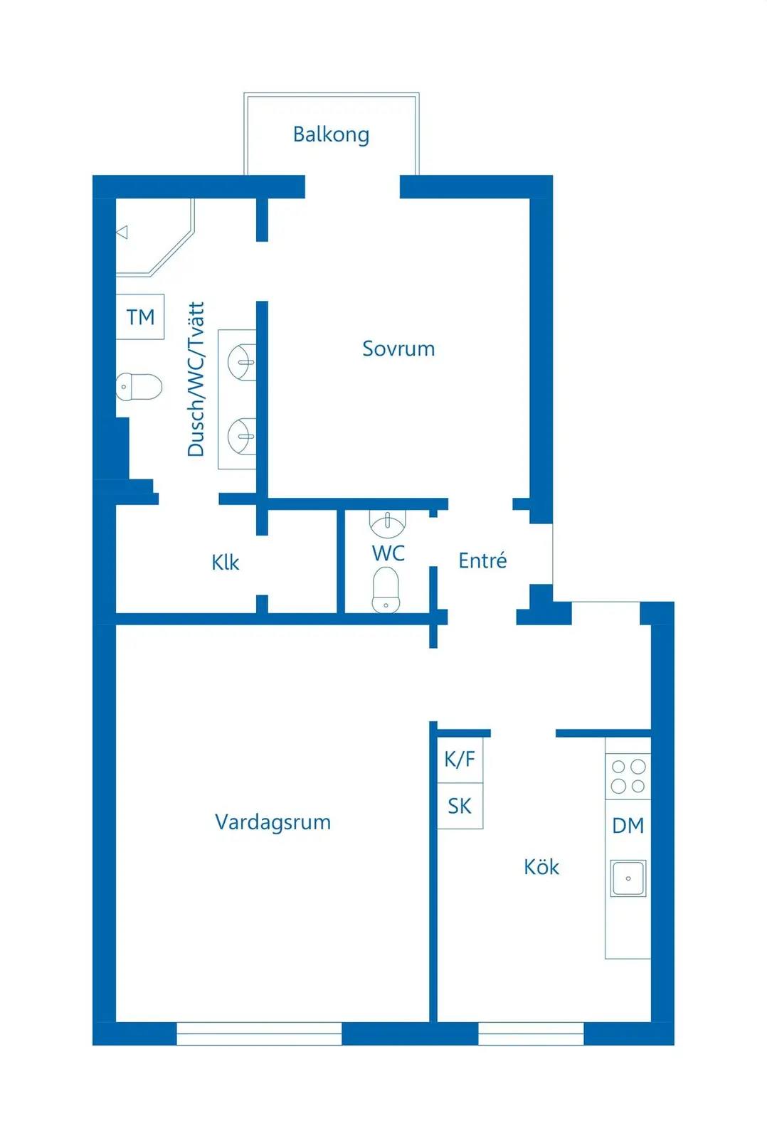 Floor plan for Posthusgatan 10A