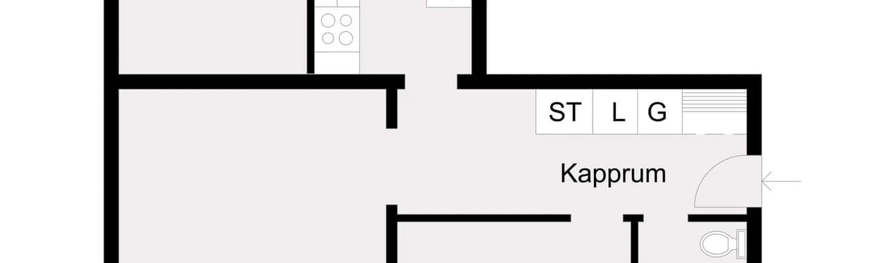 Floor plan for Berguvsgatan 9E