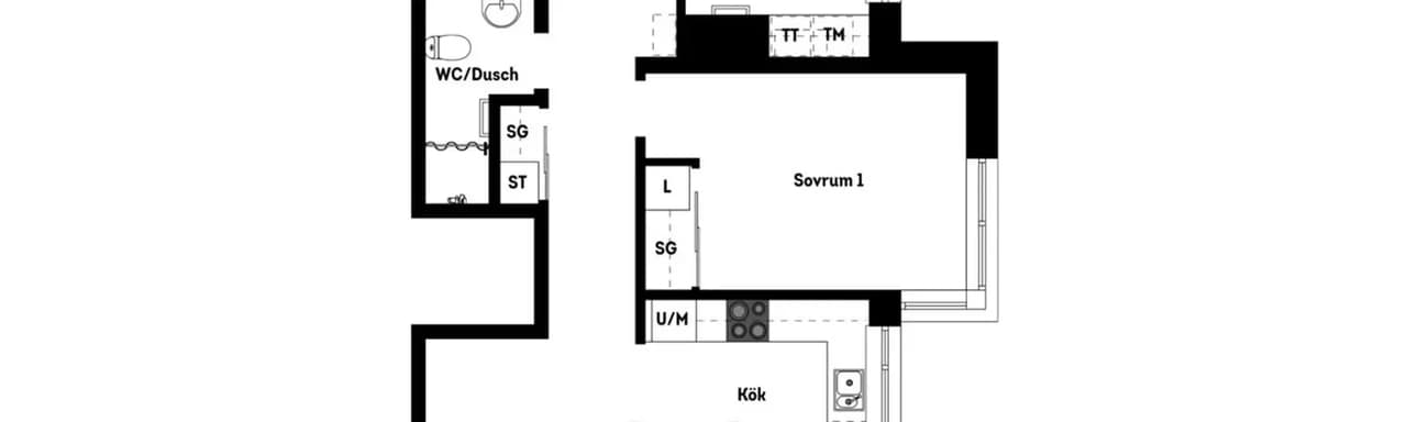 Planritning för Smugglargränd 6