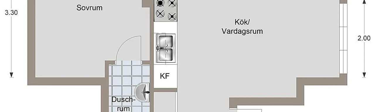 Floor plan for Sanatoriegatan 22A