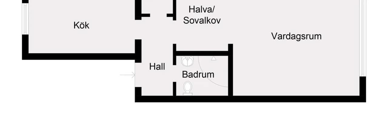 Floor plan for Lönngatan 50B