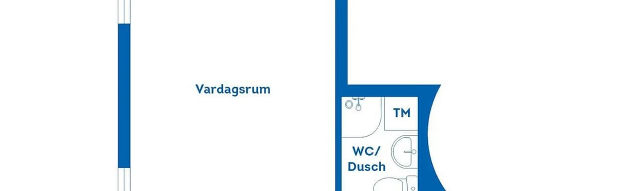 Planritning för Östra Storgatan 2B