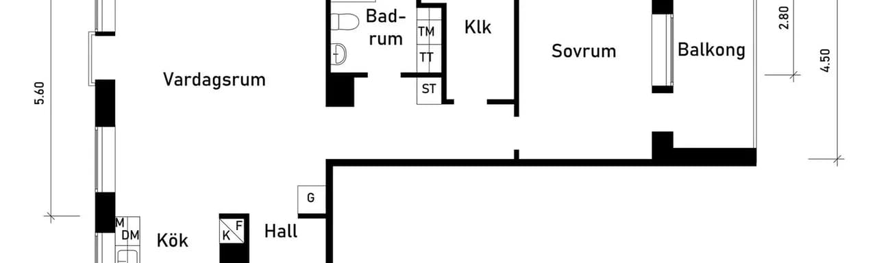 Floor plan for Fyrklöversgatan 13