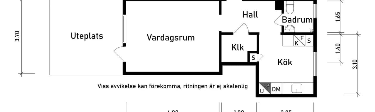 Floor plan for Ögontröstgatan 2D