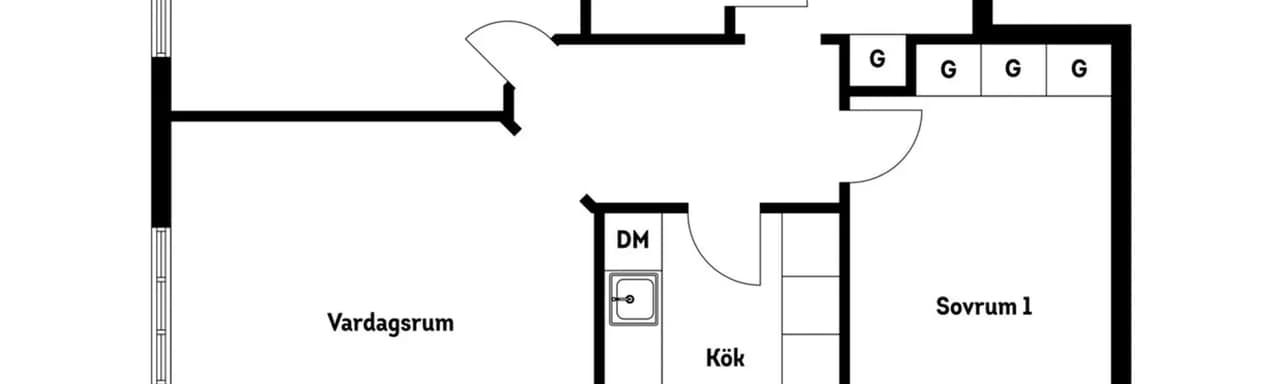 Planritning för Albyvägen 13