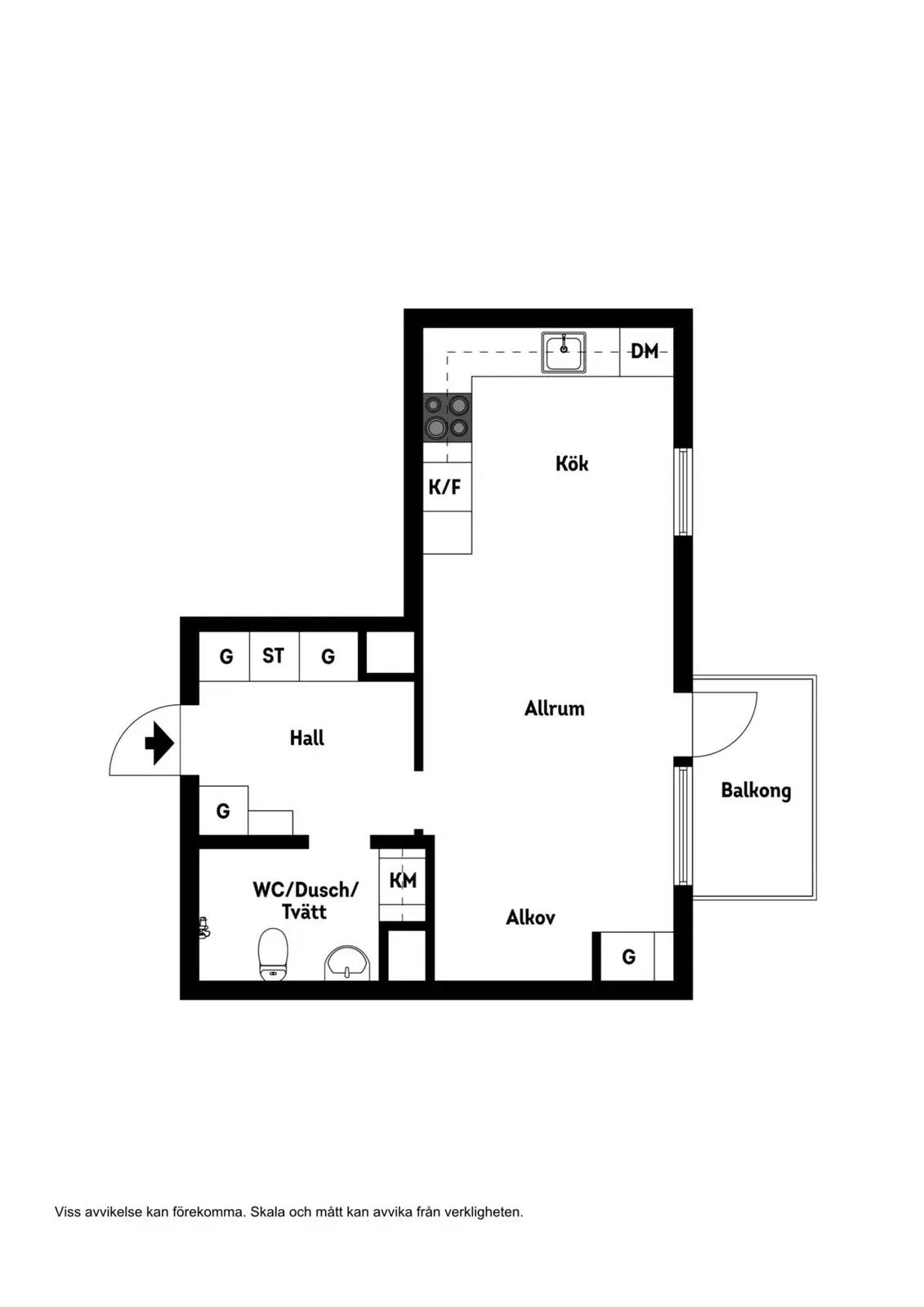 Floor plan for Termikgatan 49F