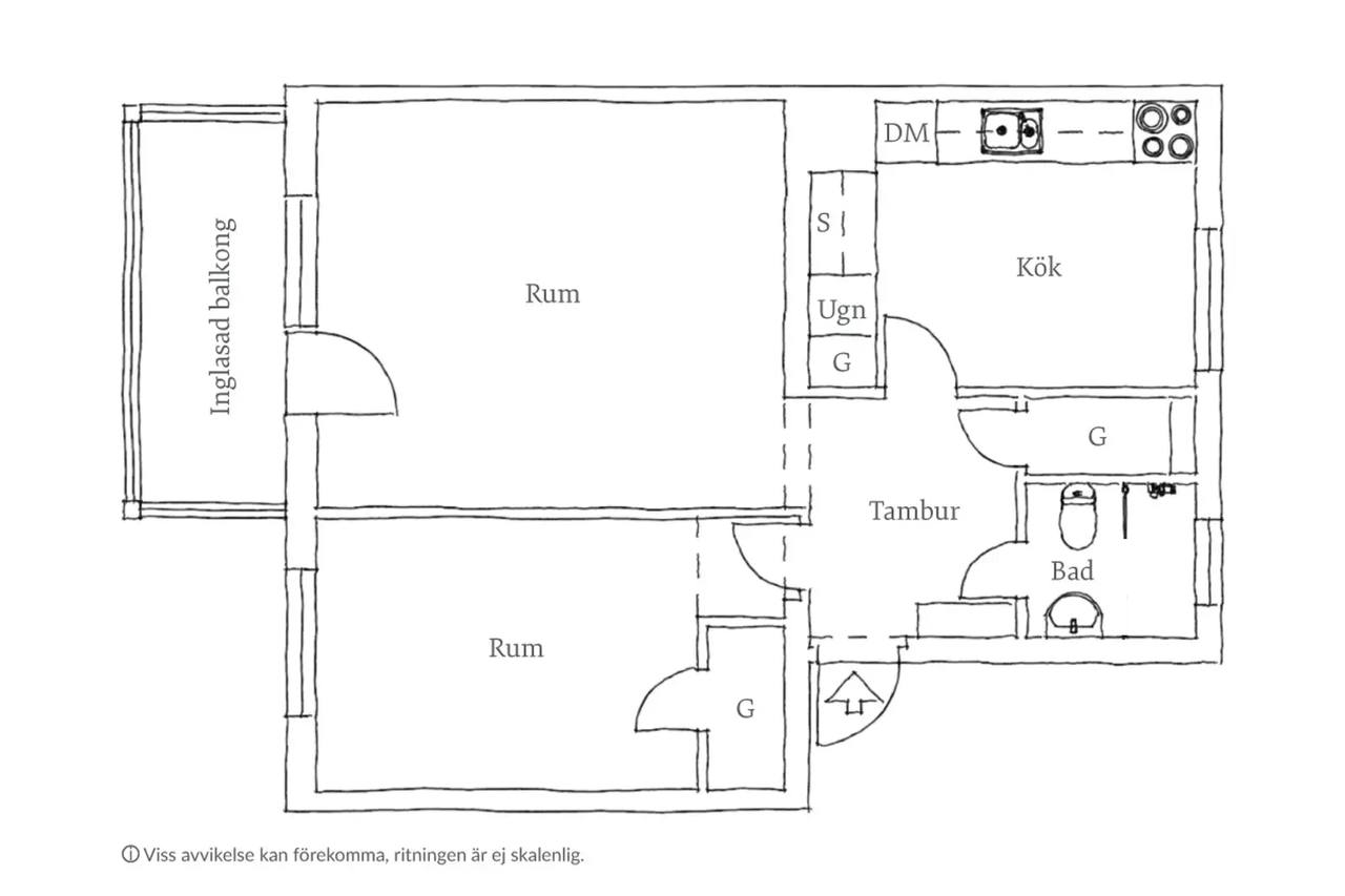 Floor plan for Ernst Torulfsgatan 21B