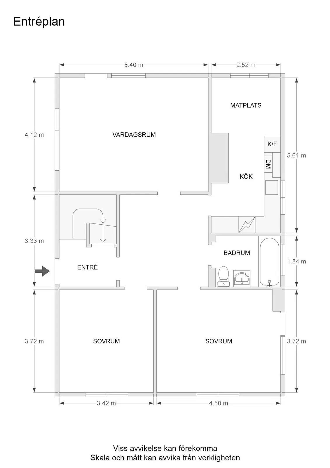 Floor plan for O G Svenssons Väg 24