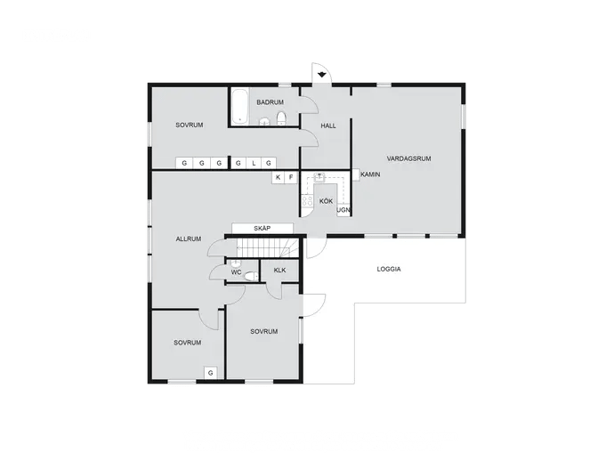Floor plan for Långmyran 511