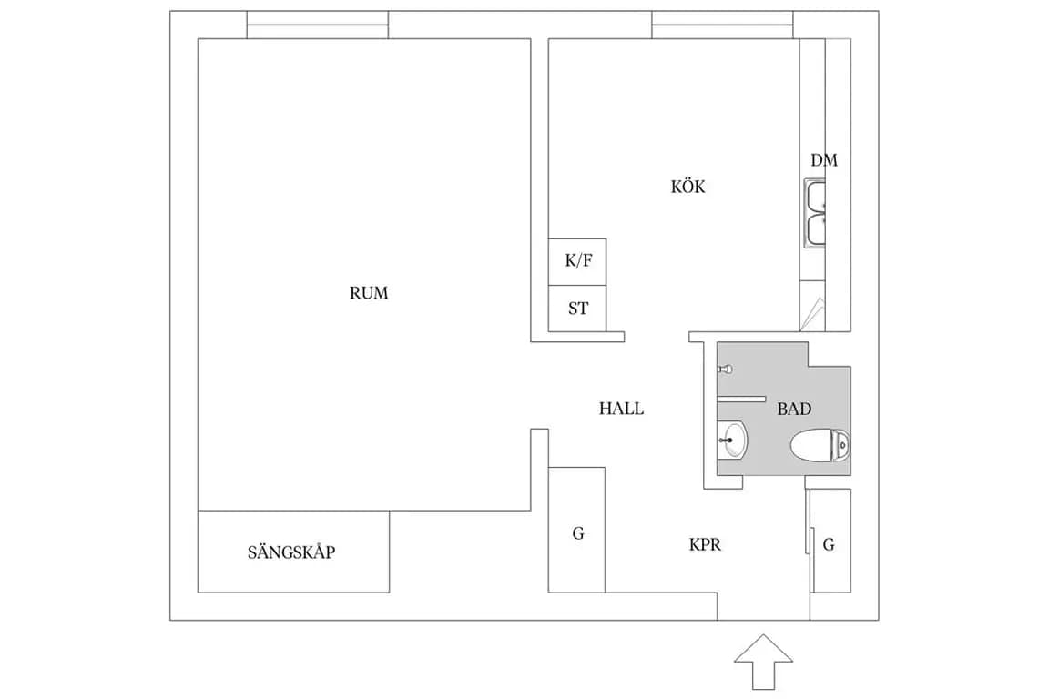Floor plan for Skaldevägen 64