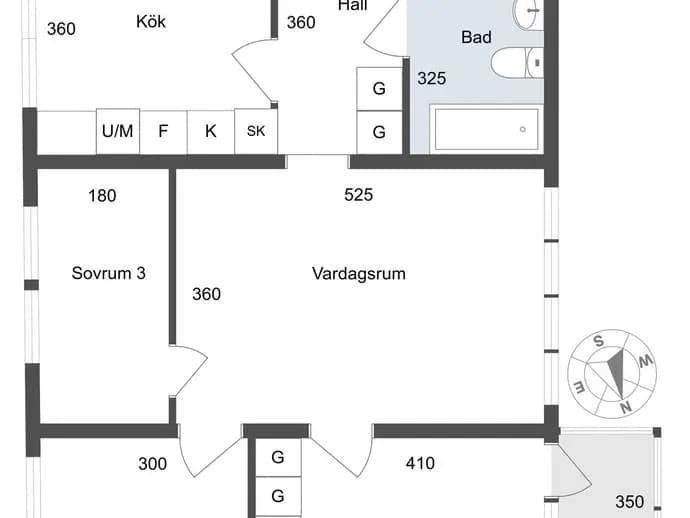 Floor plan for Dalvägen 144, 1 tr