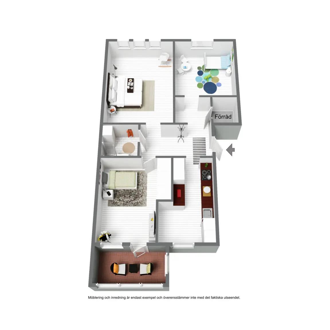 Floor plan for Backgatan 52B