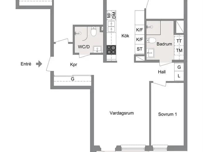 Planritning för Ålsta Allé 8