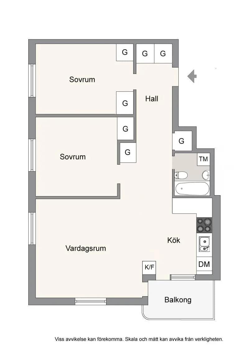 Planritning för Årstavägen 72, 3tr