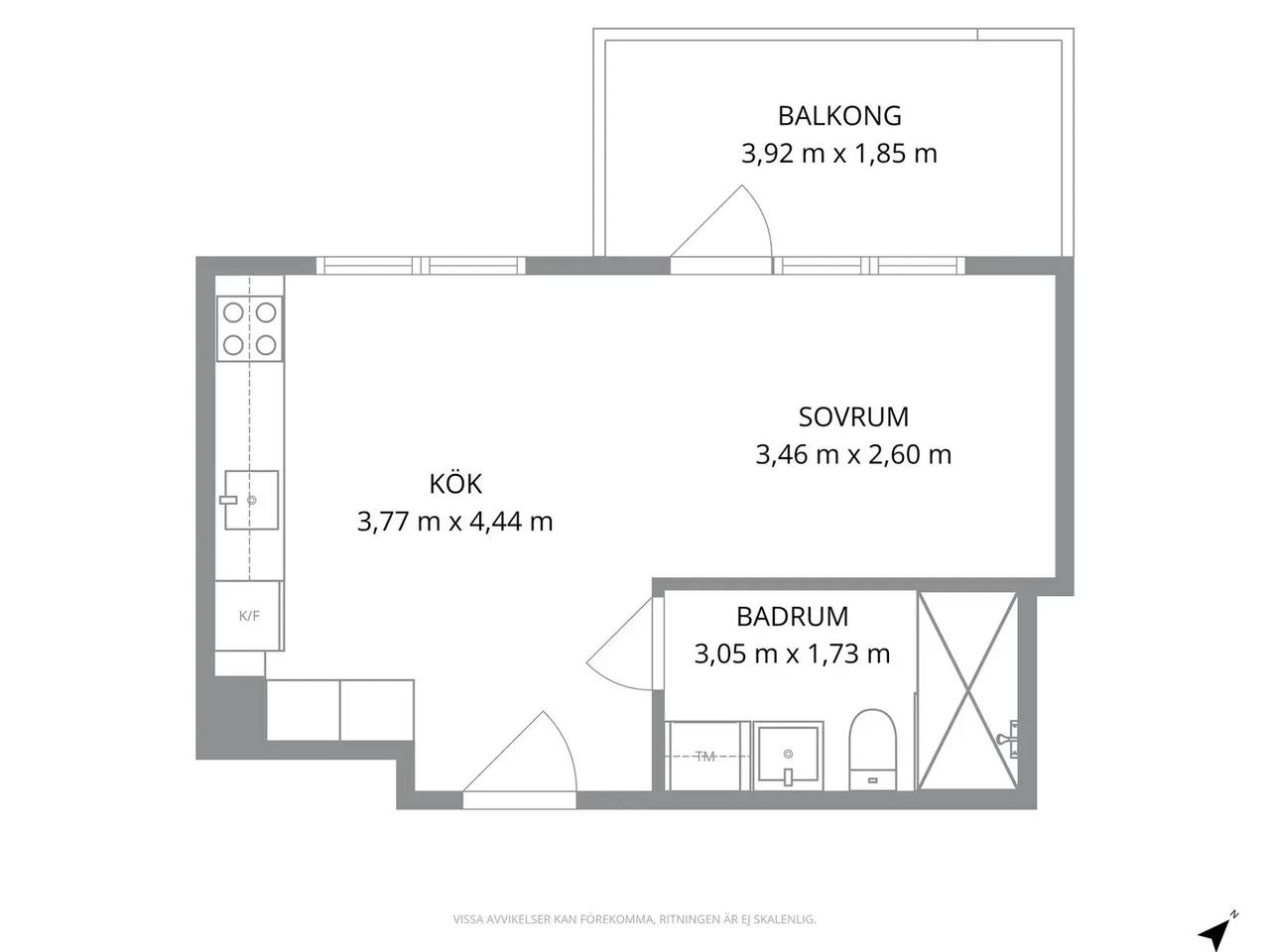 Floor plan for Guldkällegatan 48