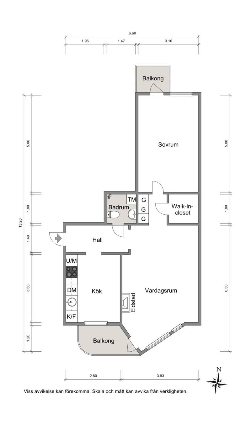 Floor plan for Drottninggatan 63