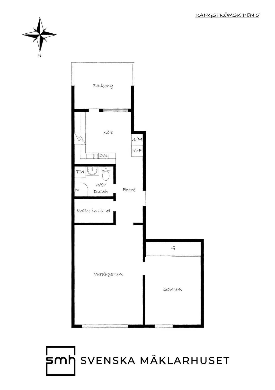 Floor plan for Rangströmsliden 5