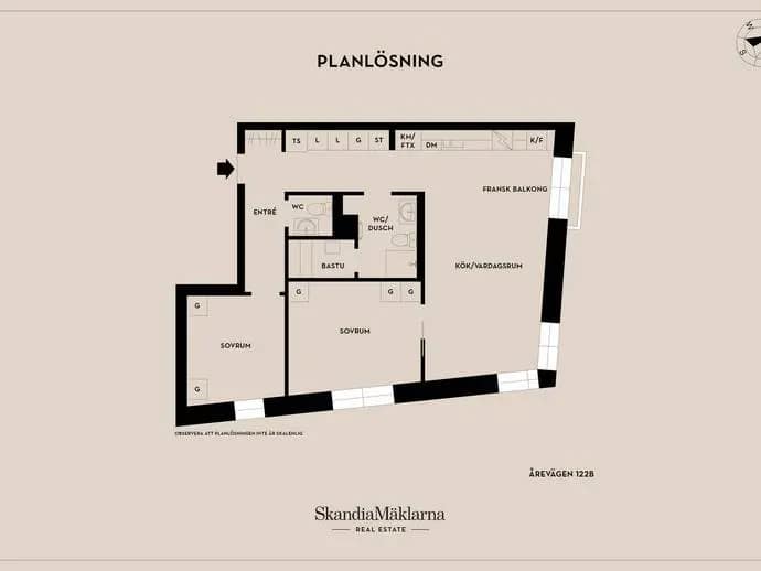 Floor plan for Årevägen 122B