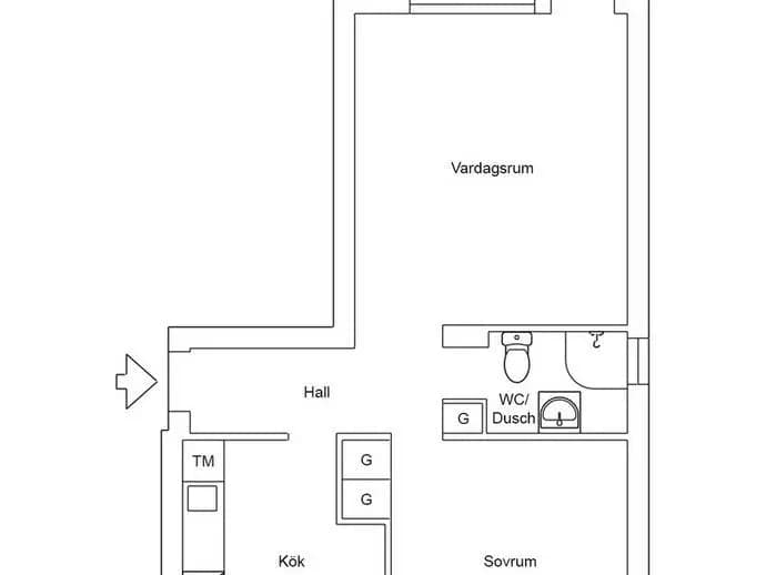 Floor plan for Kakelvägen 8A