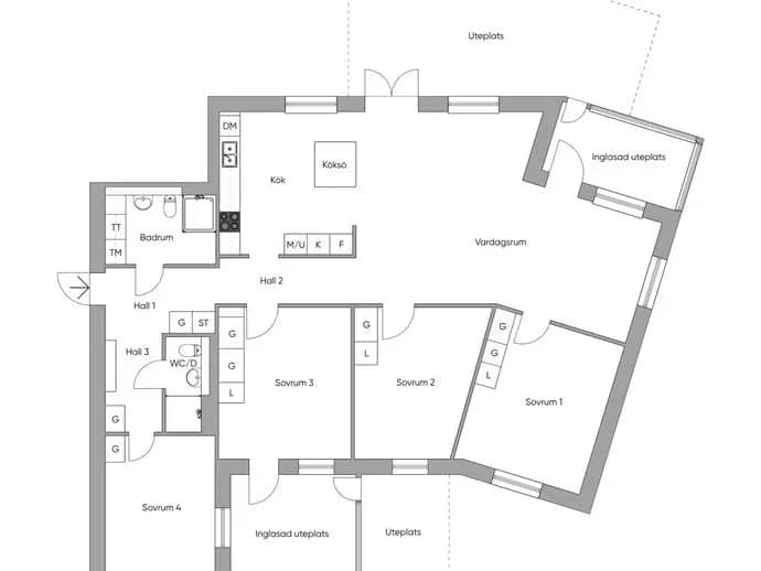 Planritning för Dalarövägen 25