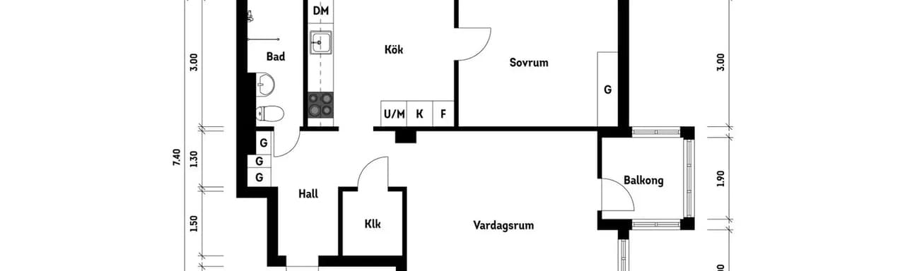 Planritning för Östra Midvintersgatan 12