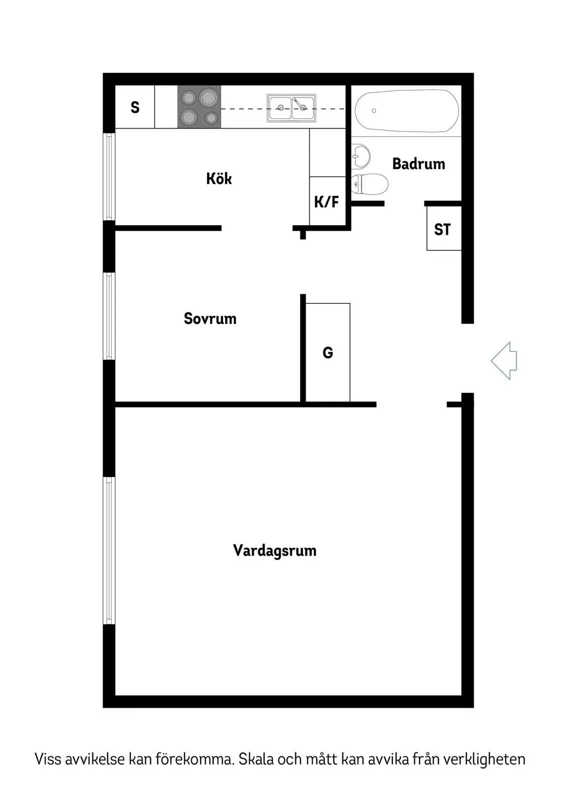 Floor plan for Tivedsvägen 7
