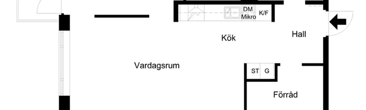 Floor plan for Einar Hansens Esplanad 34