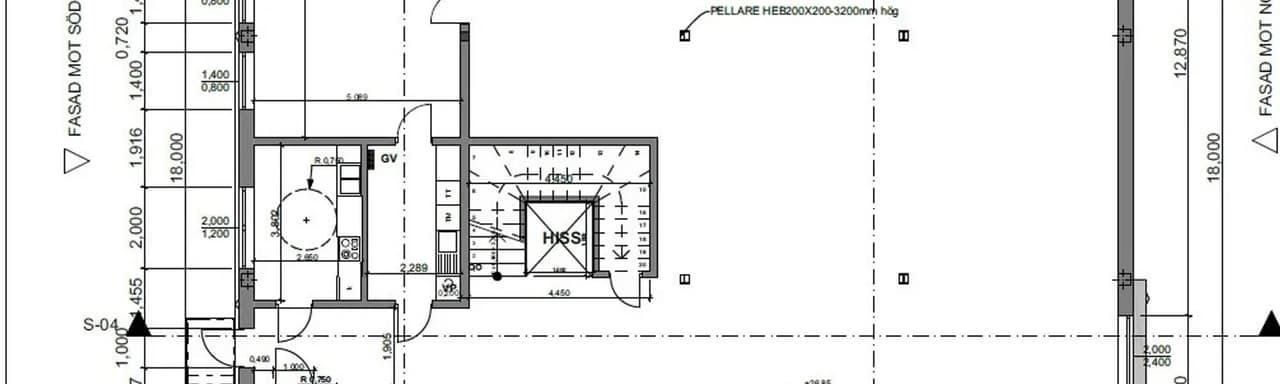 Planritning för Hageby allé 1