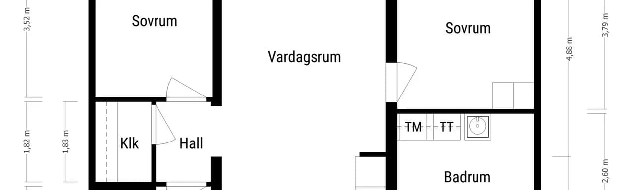 Planritning för Umeågatan 20 J