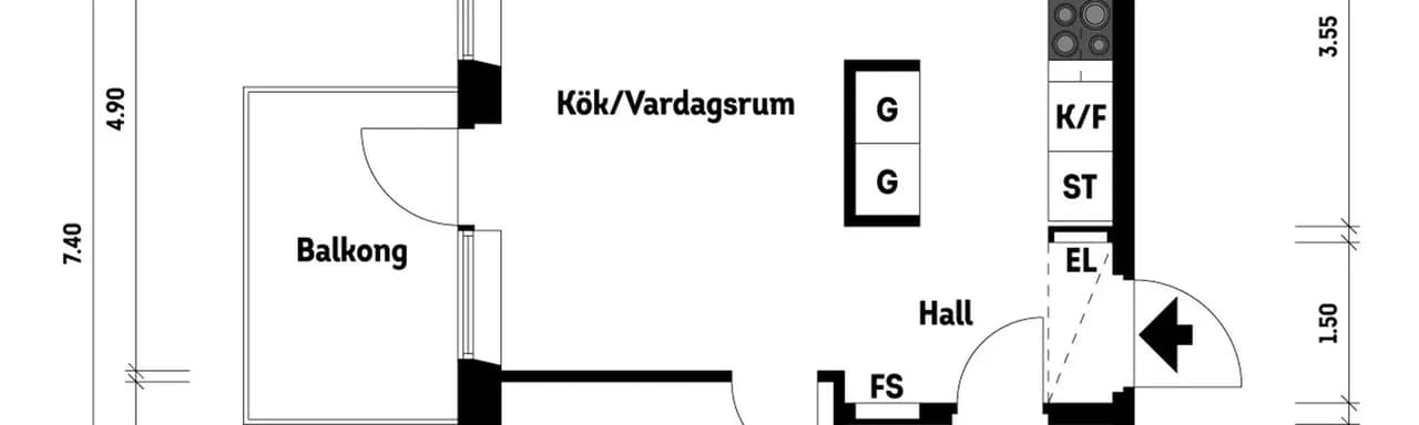 Floor plan for Munspelsgatan 28