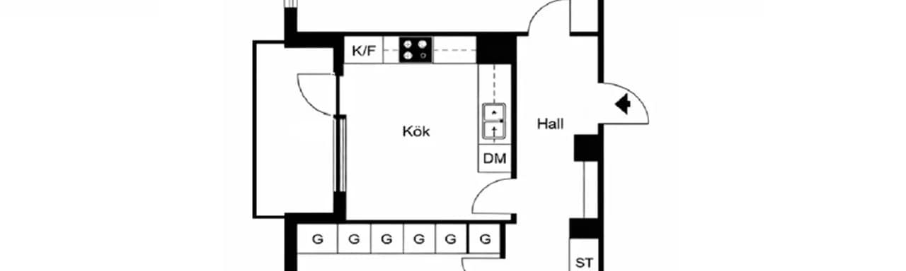 Planritning för Domarebacken 16