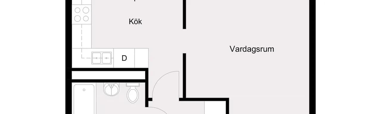 Floor plan for Vallavägen 12
