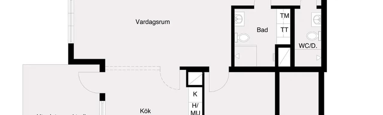 Planritning för Bryggerivägen 1B