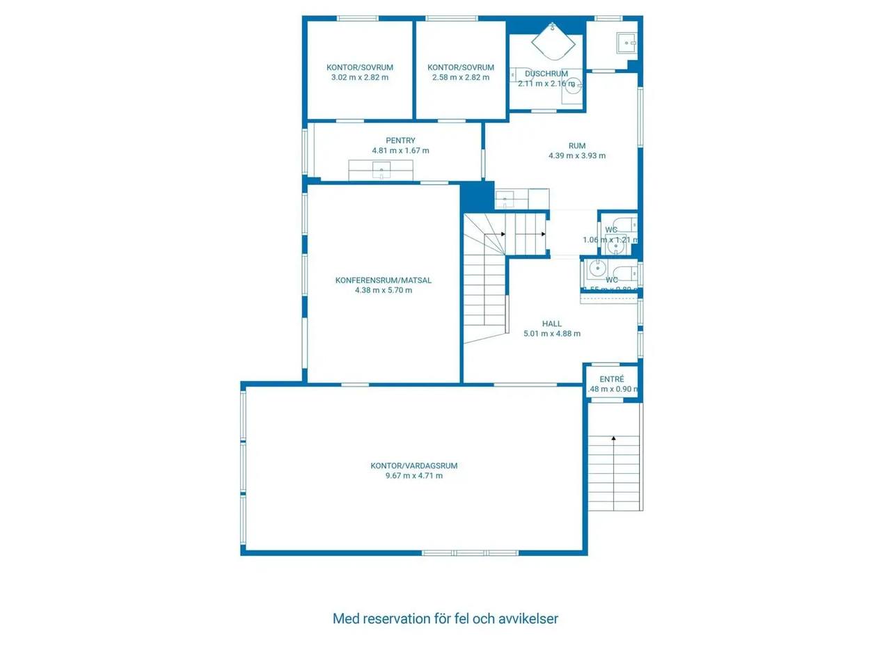 Planritning för Urban Hjärnes väg 1A