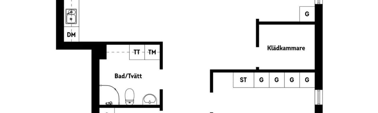 Planritning för Salviagatan 11D