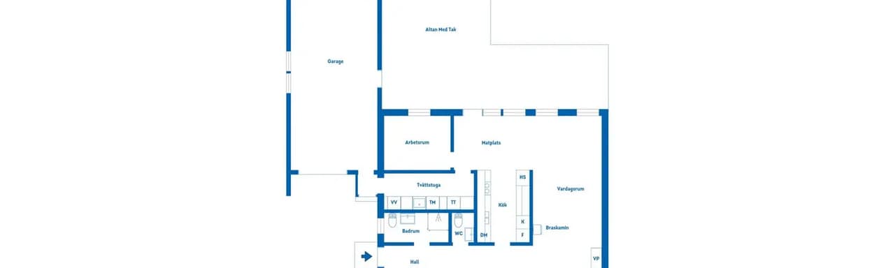 Planritning för Enebyvägen 3