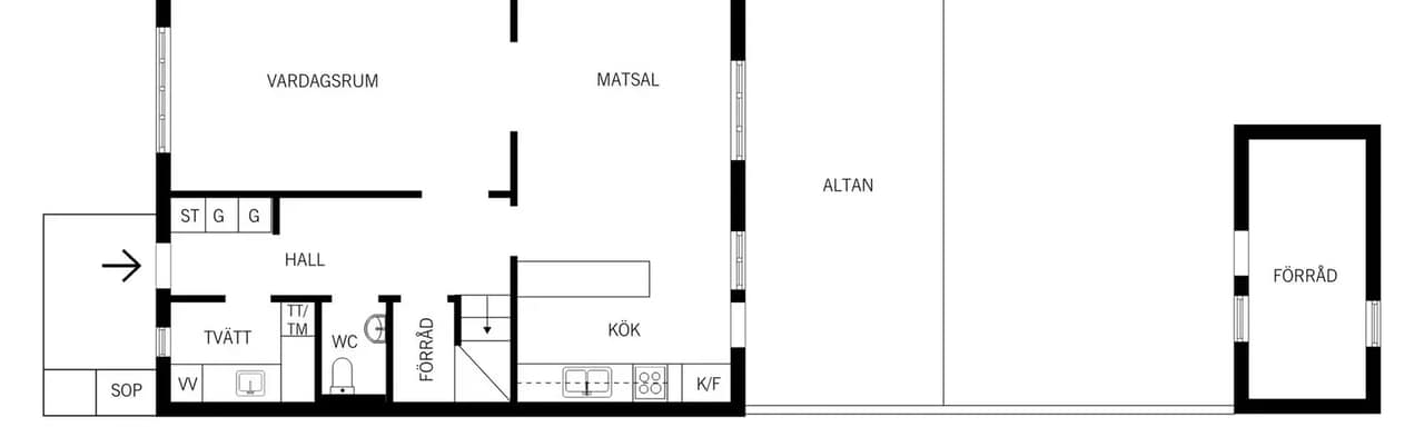 Planritning för Mickelsbergsvägen 320