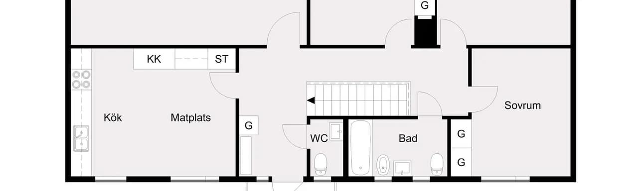 Floor plan for Vallbogatan 14