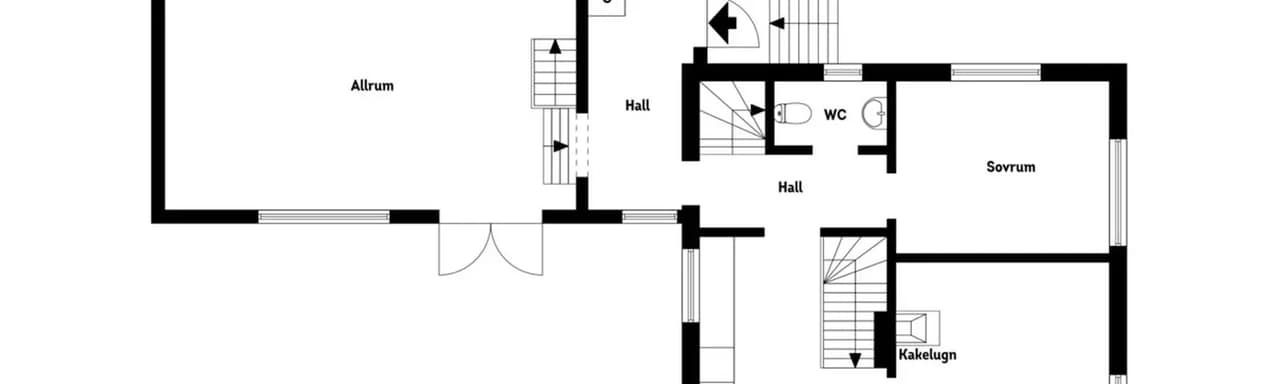 Floor plan for Södra vägen 36