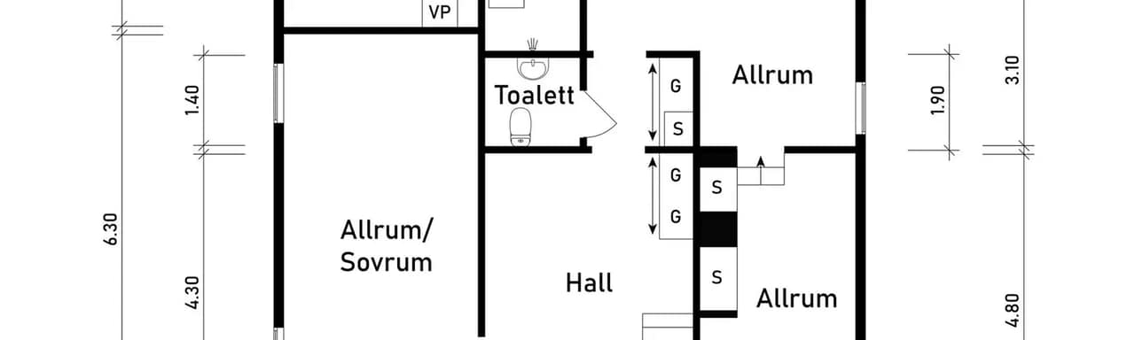 Planritning för Junigatan 6
