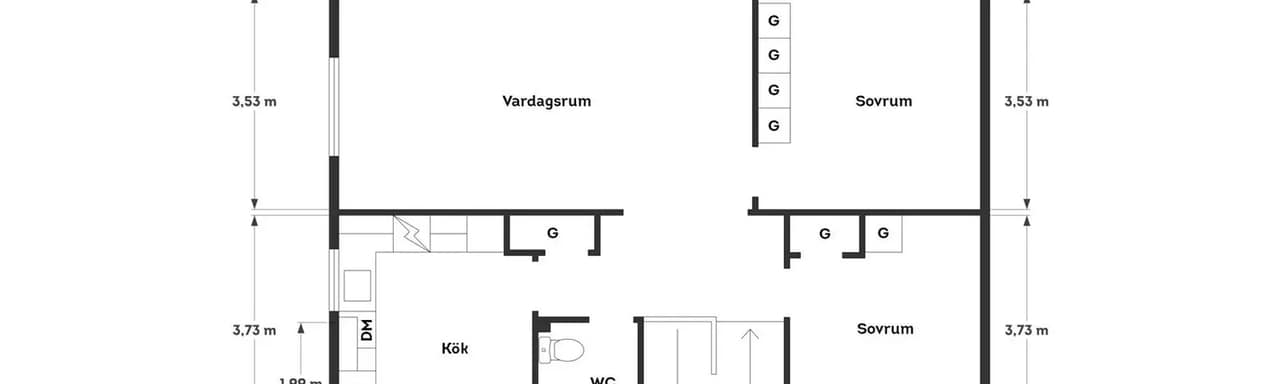 Floor plan for Tröskaregatan 35